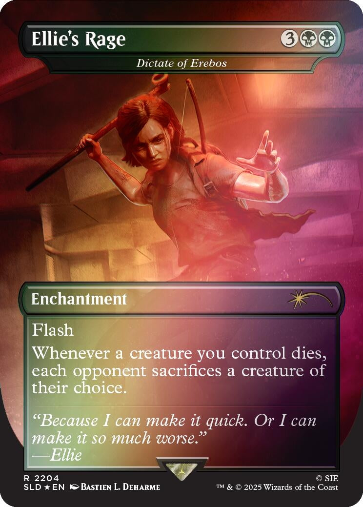 Ellie's Rage - Dictate of Erebos (Rainbow Foil) (2204) (Secret Lair Drop Series)
