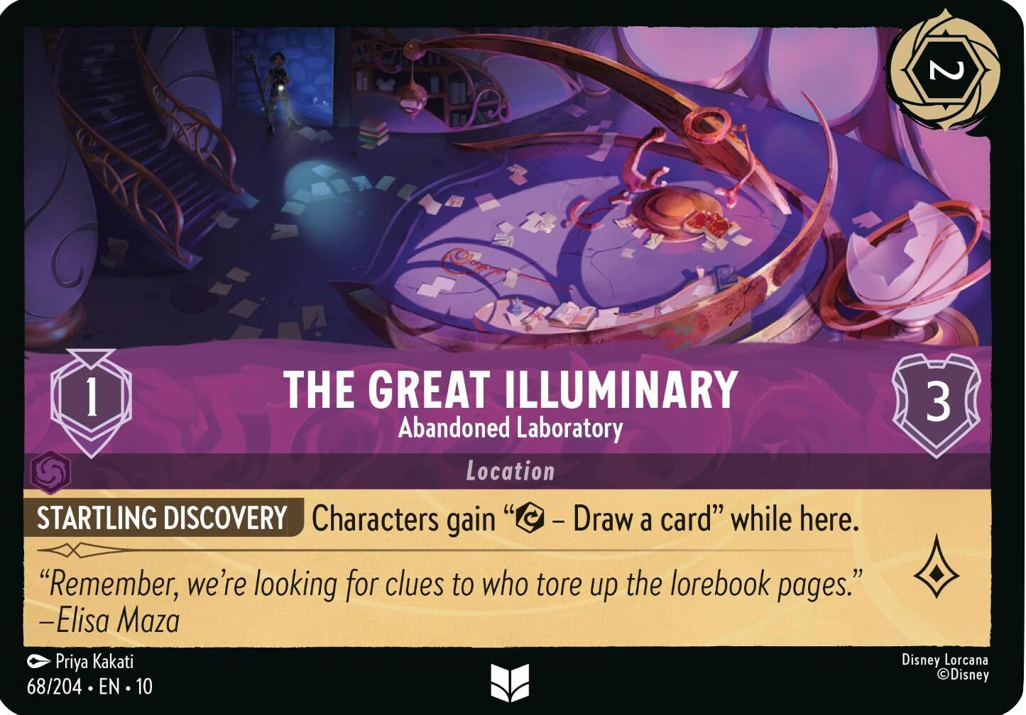 Image for The Great Illuminary - Abandoned Laboratory (68/204) (Whispers in the Well) (10) - Disney Lorcana