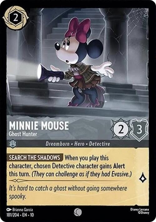 Image for Minnie Mouse - Ghost Hunter (181/204) (Whispers in the Well) (10) - Disney Lorcana