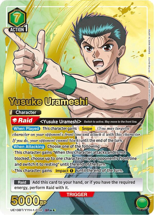 Image for Yusuke Urameshi (038) (SR**) (UE13BT/YYH-1-038) (UE13BT: Yu Yu Hakusho: Ghost Files) (UE13BT) - Union Arena