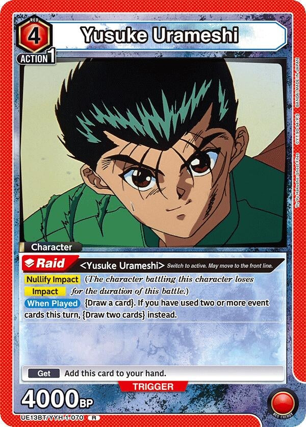 Image for Yusuke Urameshi (070) (UE13BT/YYH-1-070) (UE13BT: Yu Yu Hakusho: Ghost Files) (UE13BT) - Union Arena