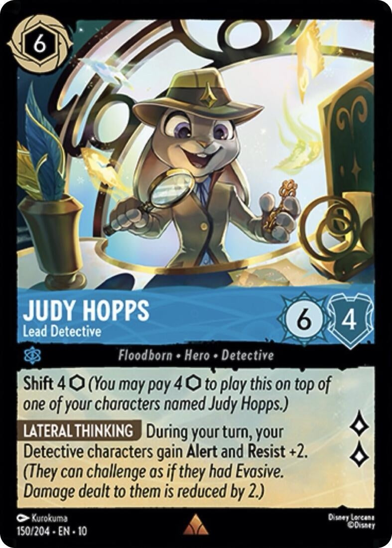 Image for Judy Hopps - Lead Detective (150/204) (Whispers in the Well) (10) - Disney Lorcana