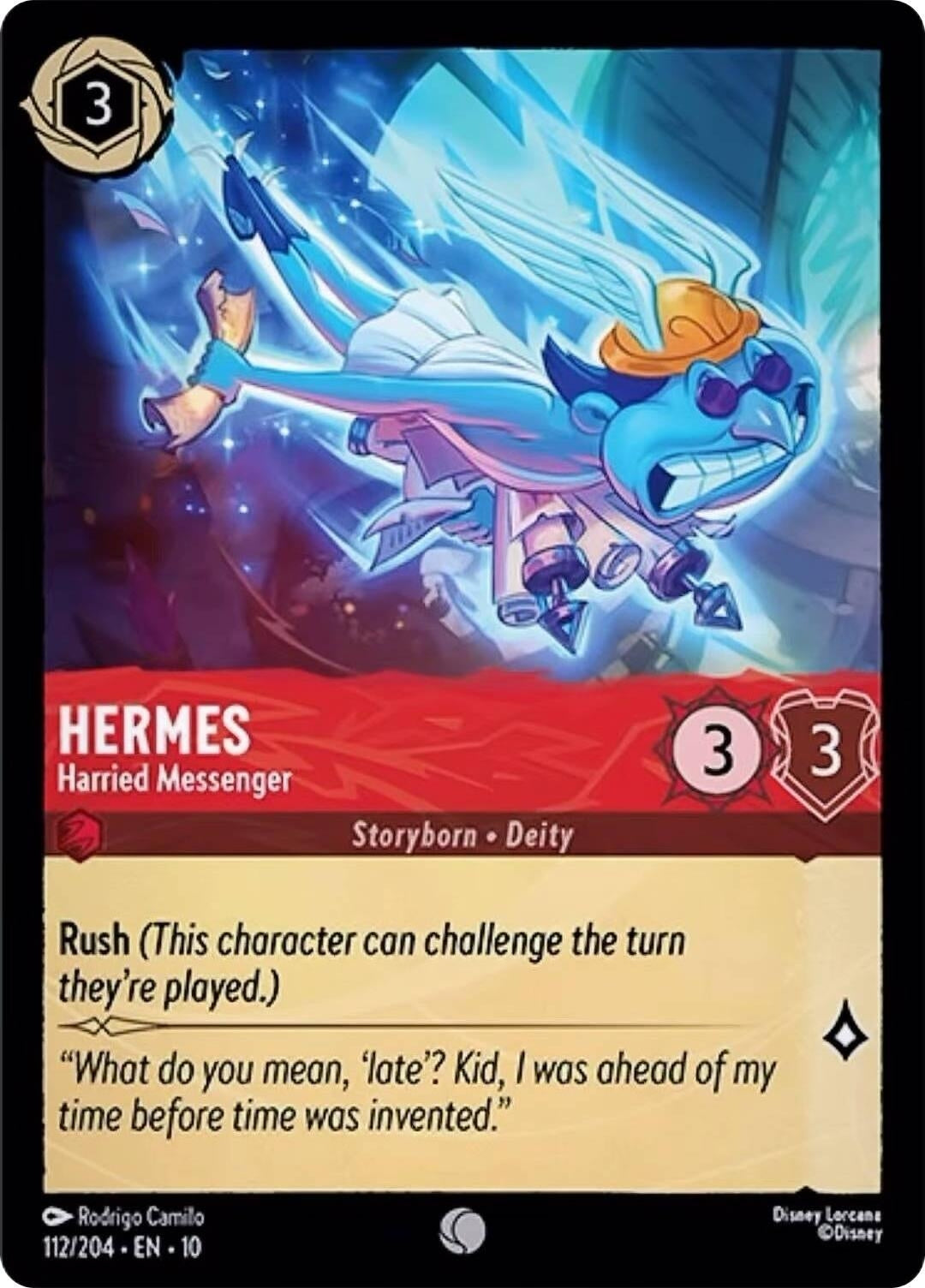 Image for Hermes - Harried Messenger (112/204) (Whispers in the Well) (10) - Disney Lorcana