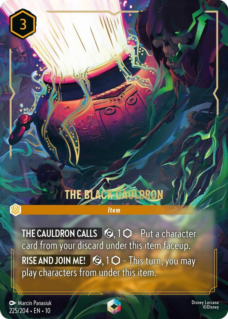 Image for The Black Cauldron (Enchanted) (225/204) (Whispers in the Well) (10) - Disney Lorcana