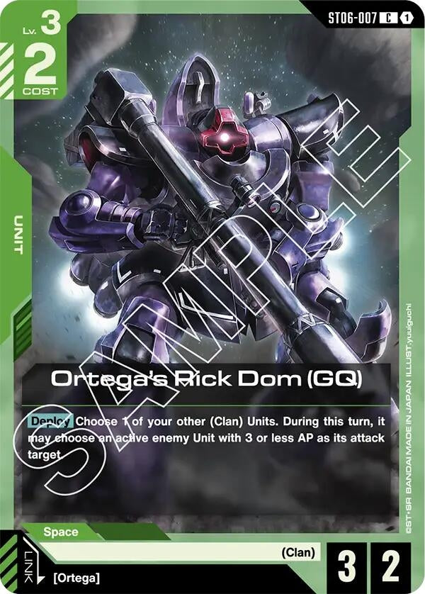 Image for Ortega's Rick Dom (GQ) (ST06-007) (Starter Deck 06: Clan Unity) (ST06) - Gundam Card Game