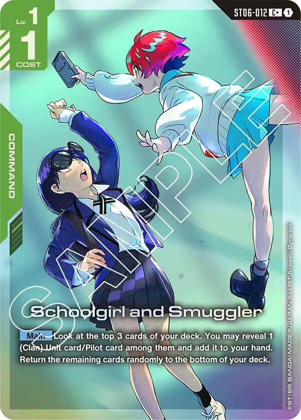 Image for Schoolgirl and Smuggler (C+) (ST06-012) (Starter Deck 06: Clan Unity) (ST06) - Gundam Card Game