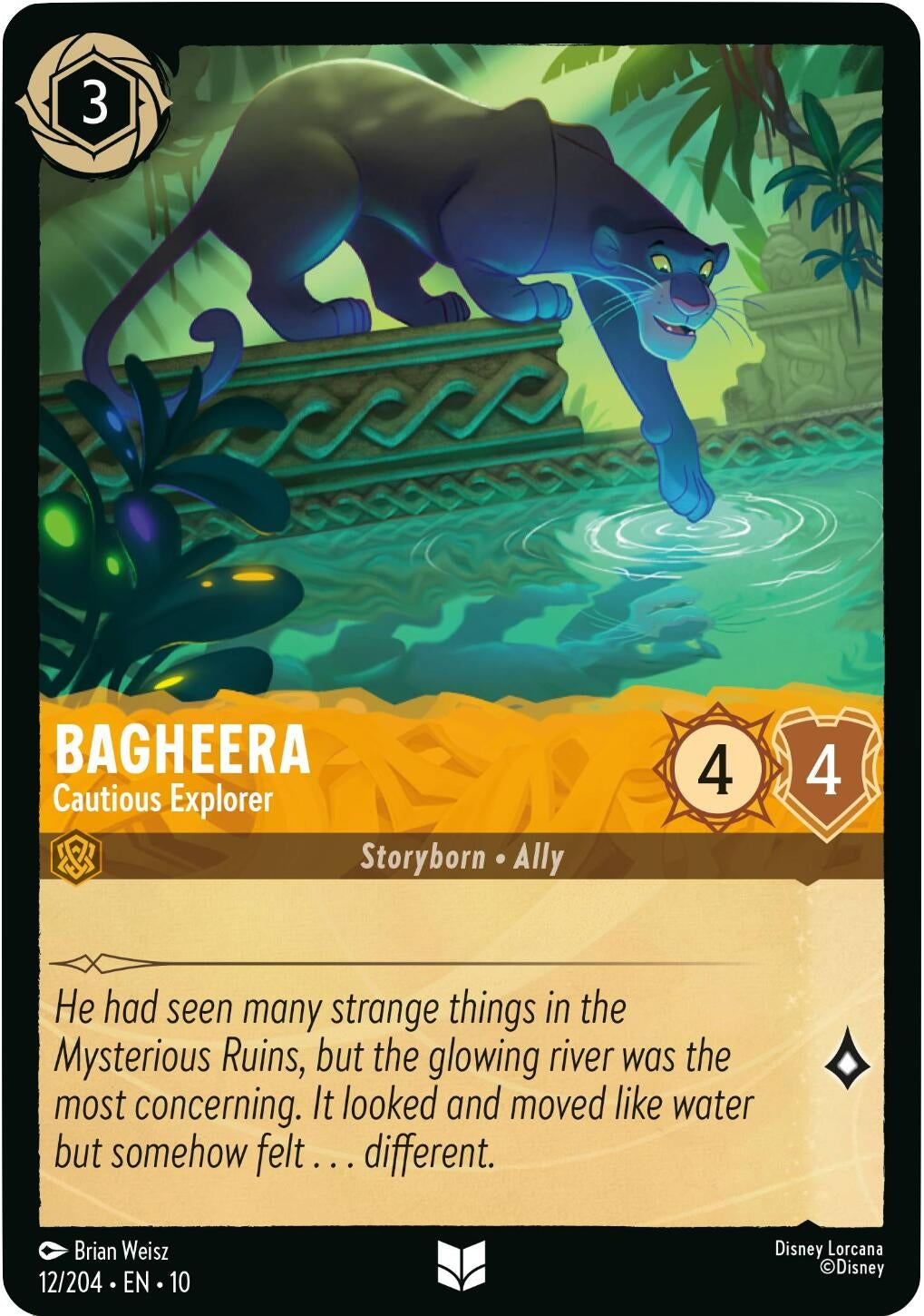 Image for Bagheera - Cautious Explorer (12/204) (Whispers in the Well) (10) - Disney Lorcana
