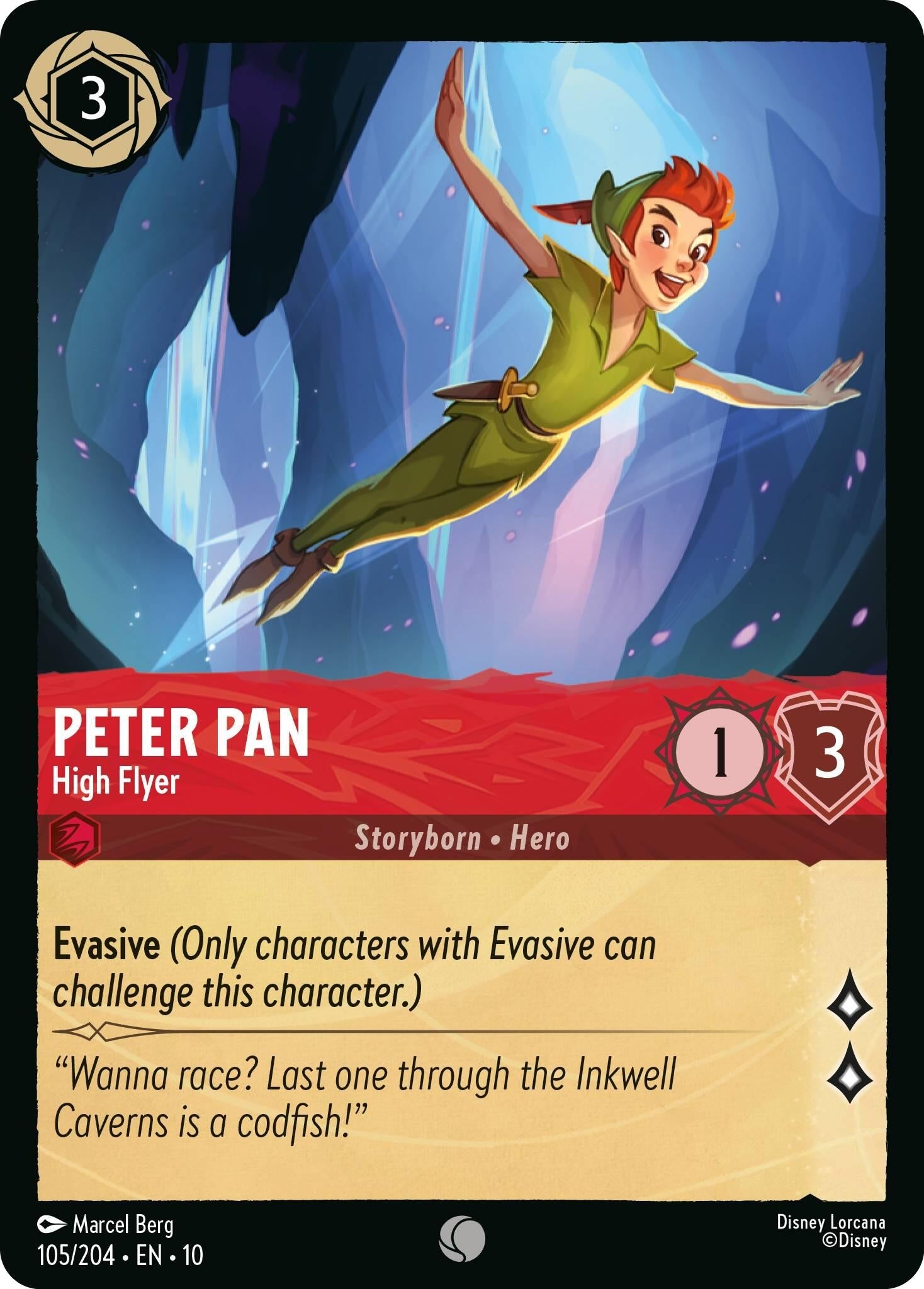 Image for Peter Pan - High Flyer (105/204) (Whispers in the Well) (10) - Disney Lorcana