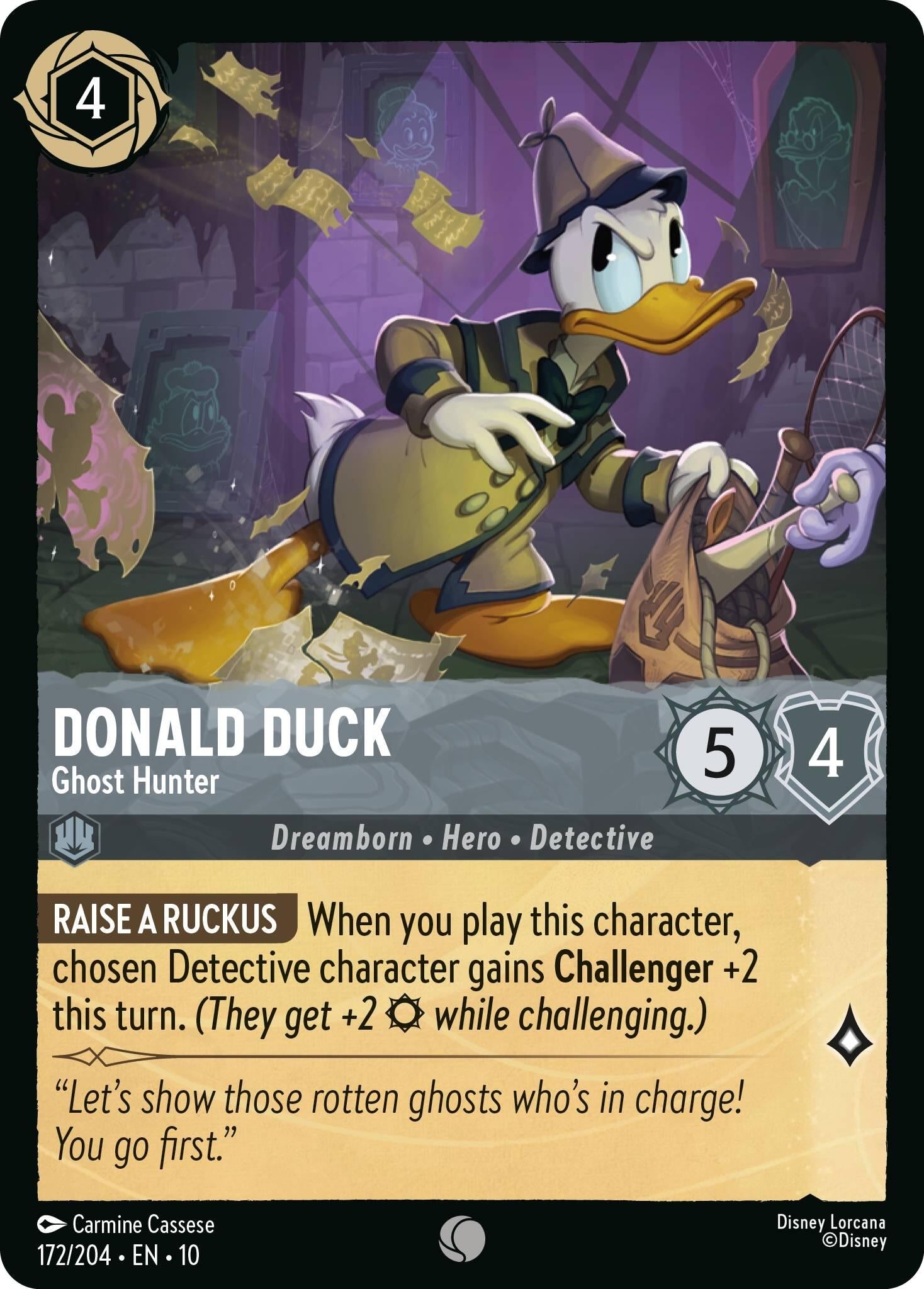Image for Donald Duck - Ghost Hunter (172/204) (Whispers in the Well) (10) - Disney Lorcana