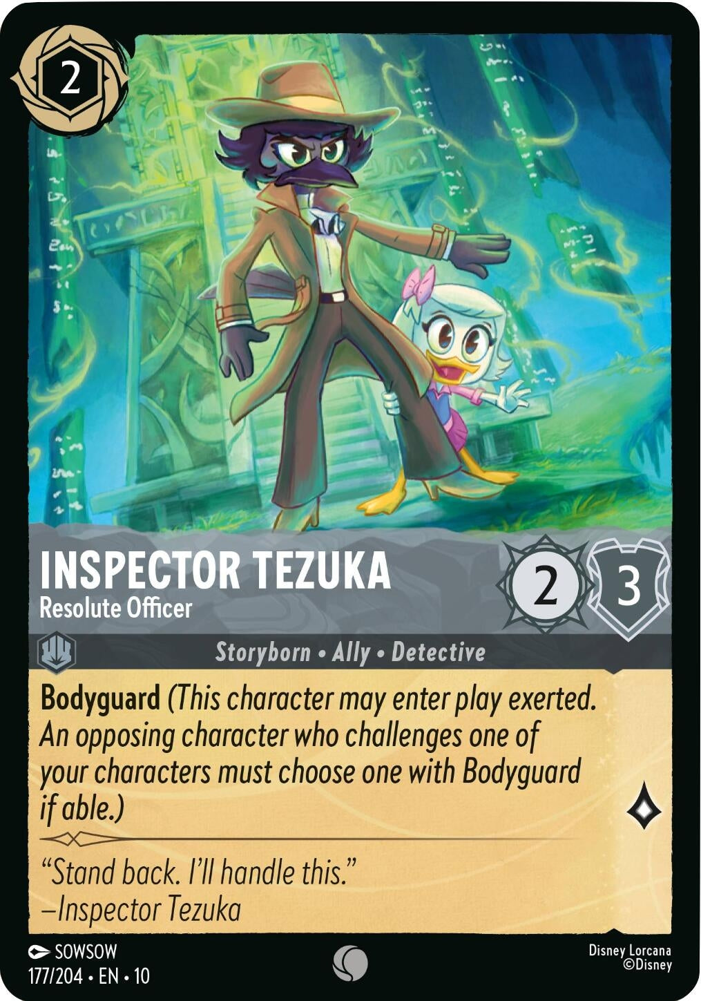 Image for Inspector Tezuka - Resolute Officer (177/204) (Whispers in the Well) (10) - Disney Lorcana