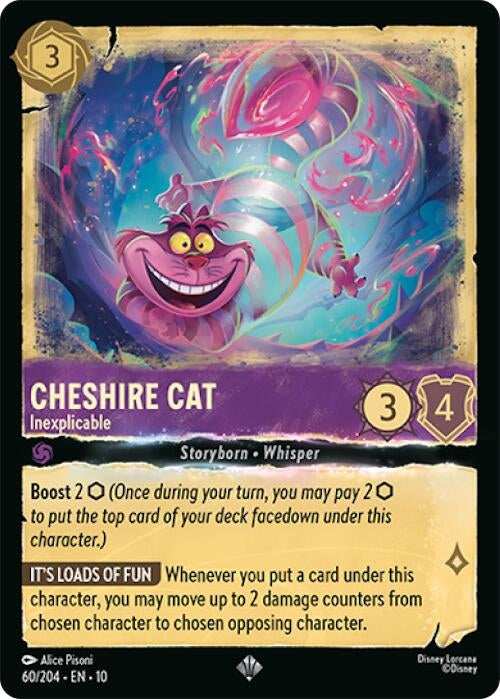 Image for Cheshire Cat - Inexplicable (60/204) (Whispers in the Well) (10) - Disney Lorcana