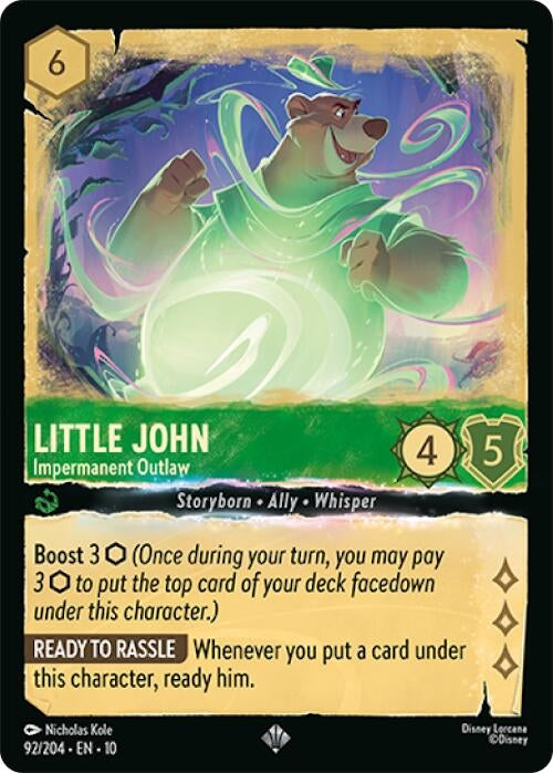 Image for Little John - Impermanent Outlaw (92/204) (Whispers in the Well) (10) - Disney Lorcana