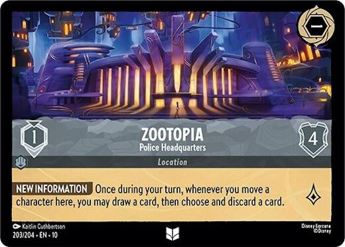 Image for Zootopia - Police Headquarters (203/204) (Whispers in the Well) (10) - Disney Lorcana