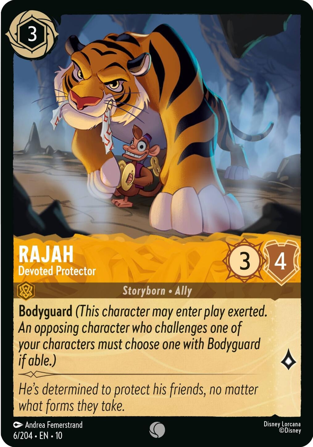 Image for Rajah - Devoted Protector (6/204) (Whispers in the Well) (10) - Disney Lorcana