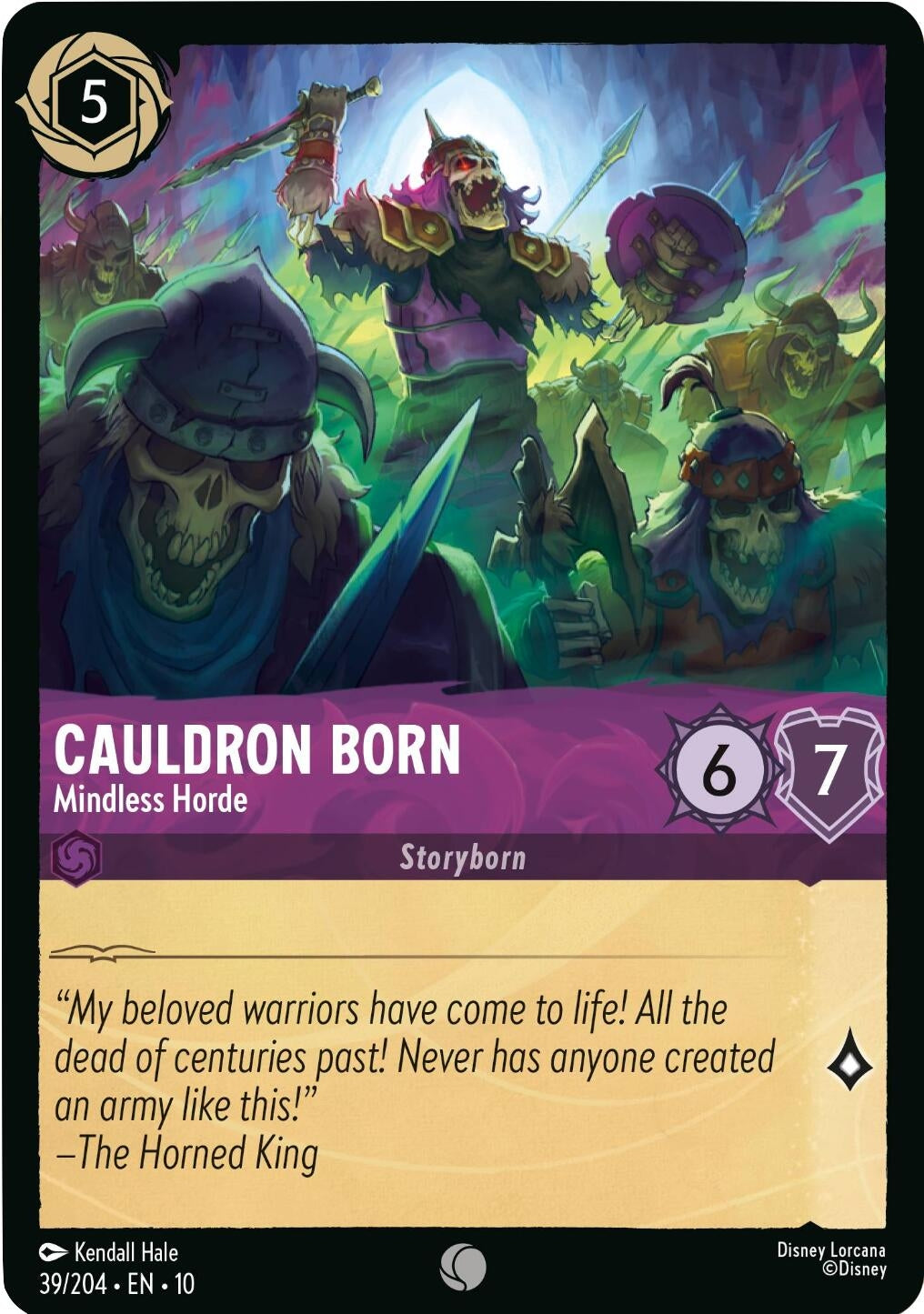 Image for Cauldron Born - Mindless Horde (39/204) (Whispers in the Well) (10) - Disney Lorcana