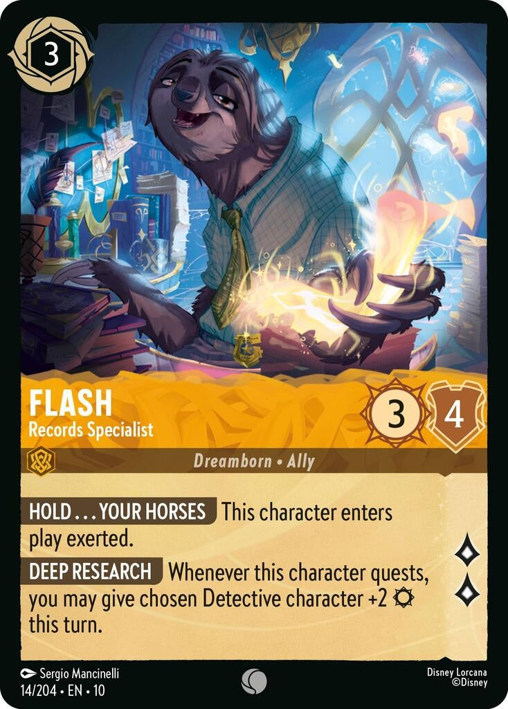 Image for Flash - Records Specialist (14/204) (Whispers in the Well) (10) - Disney Lorcana