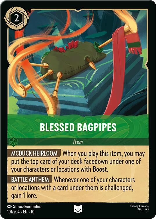 Image for Blessed Bagpipes (101/204) (Whispers in the Well) (10) - Disney Lorcana