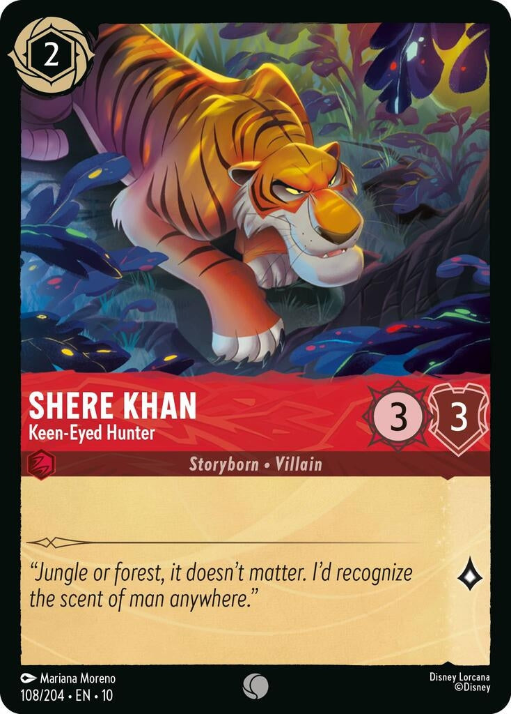 Image for Shere Khan - Keen-Eyed Hunter (108/204) (Whispers in the Well) (10) - Disney Lorcana