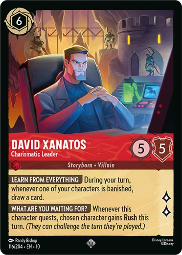 Image for David Xanatos - Charismatic Leader (116/204) (Whispers in the Well) (10) - Disney Lorcana