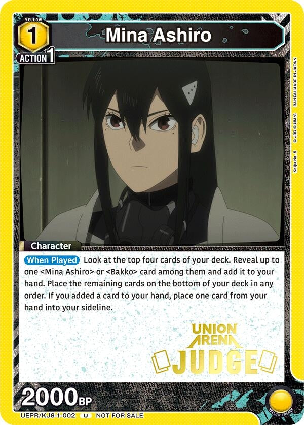 Image for Mina Ashiro (002) (Judge Pack) (UEPR/KJ8-1-002) (Union Arena Promotion Cards) (UEPR) - Union Arena