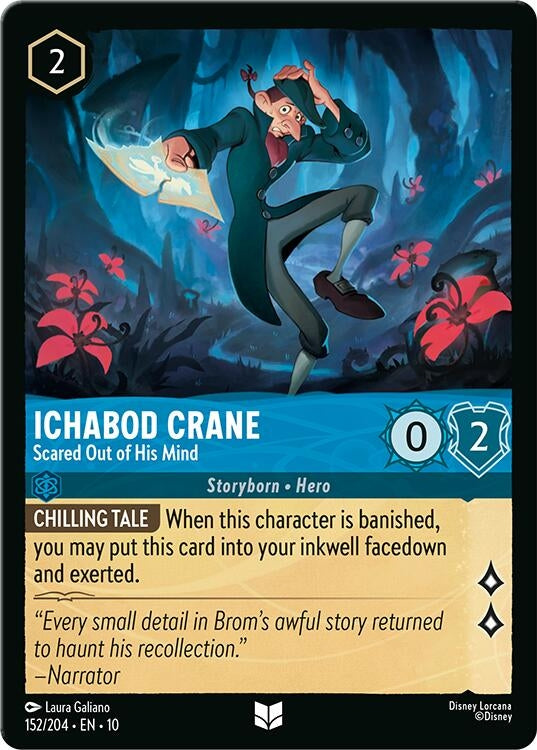 Image for Ichabod Crane - Scared Out of His Mind (152/204) (Whispers in the Well) (10) - Disney Lorcana