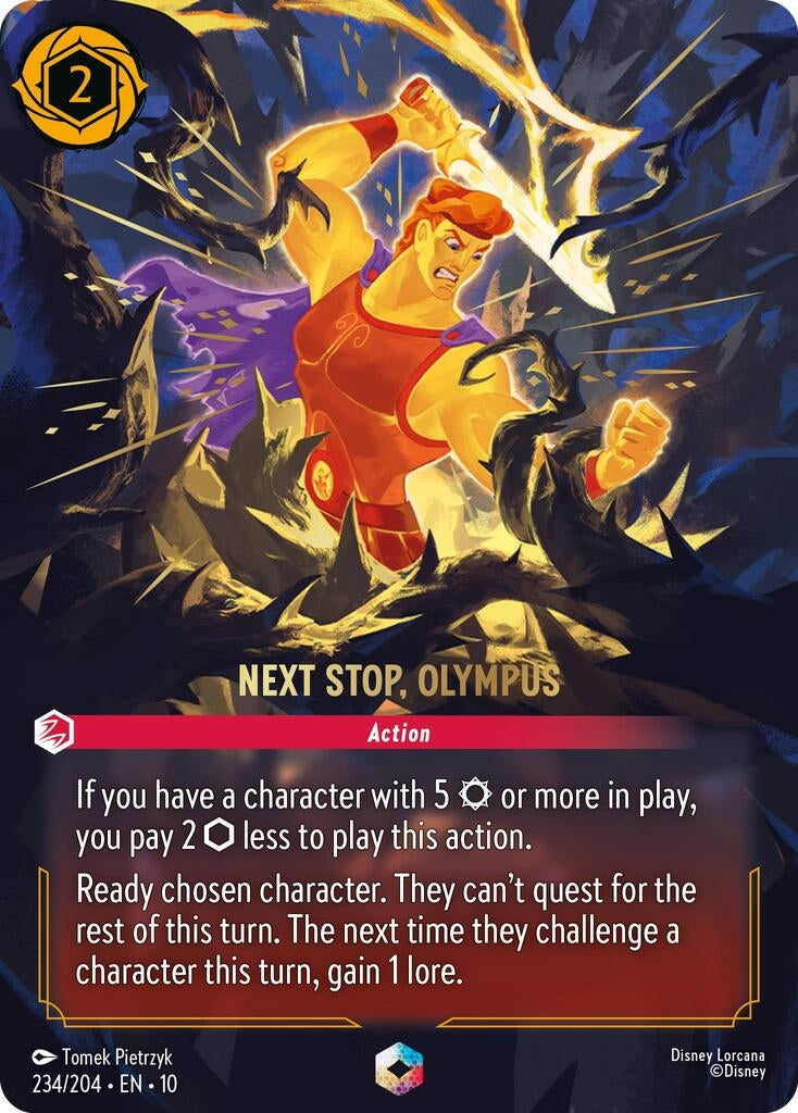 Image for Next Stop, Olympus (Enchanted) (234/204) (Whispers in the Well) (10) - Disney Lorcana