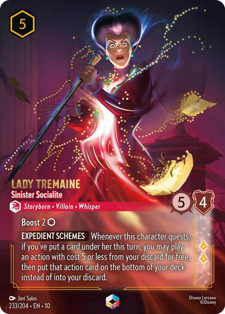 Image for Lady Tremaine - Sinister Socialite (Enchanted) (233/204) (Whispers in the Well) (10) - Disney Lorcana