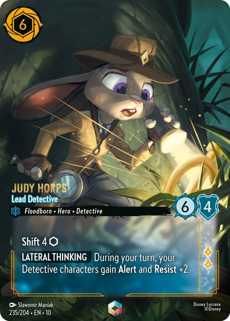 Image for Judy Hopps - Lead Detective (Enchanted) (235/204) (Whispers in the Well) (10) - Disney Lorcana