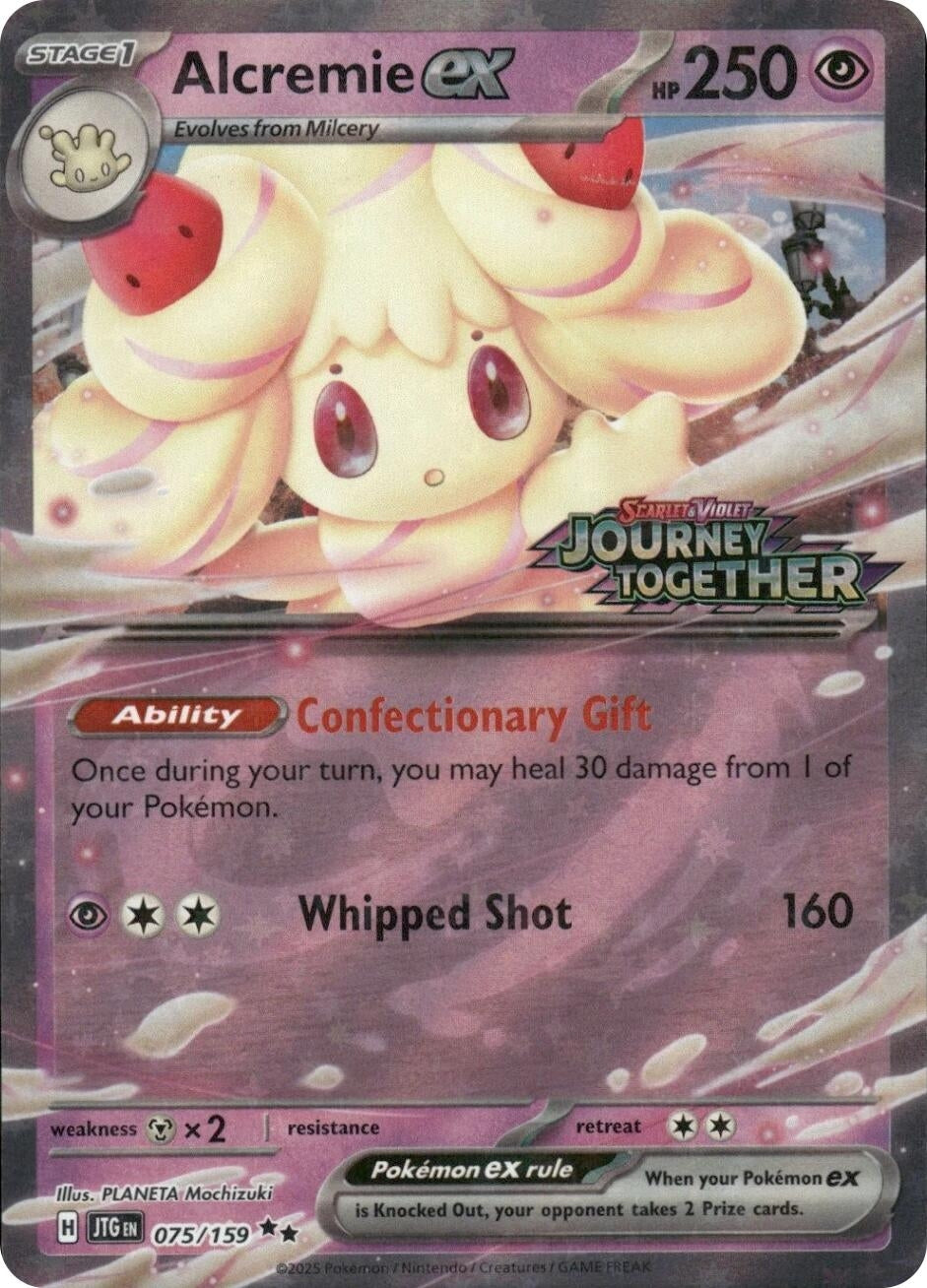 Image for Alcremie ex (Journey Together Stamped) (075/159) (Miscellaneous Cards & Products) (MCAP) - Pokemon