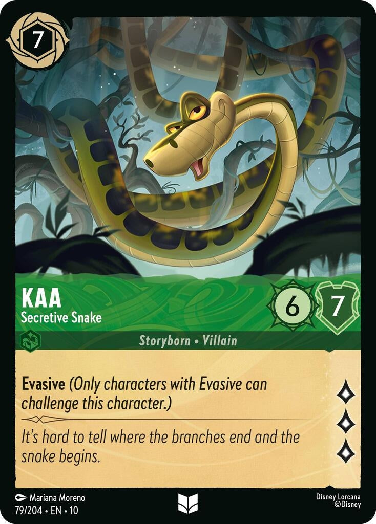 Image for Kaa - Secretive Snake (79/204) (Whispers in the Well) (10) - Disney Lorcana