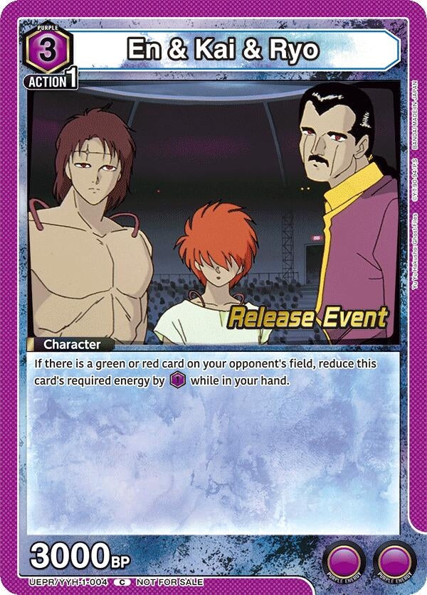 Image for En & Kai & Ryo (UEPR/YYH-1-004) (UE13BT: Yu Yu Hakusho: Ghost Files Release Event Cards) (UE13BT_RE) - Union Arena