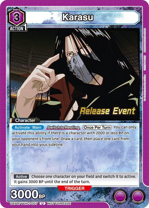 Image for Karasu (007) (UEPR/YYH-1-007) (UE13BT: Yu Yu Hakusho: Ghost Files Release Event Cards) (UE13BT_RE) - Union Arena