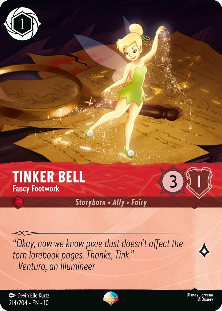 Image for Tinker Bell - Fancy Footwork (Epic) (214/204) (Whispers in the Well) (10) - Disney Lorcana