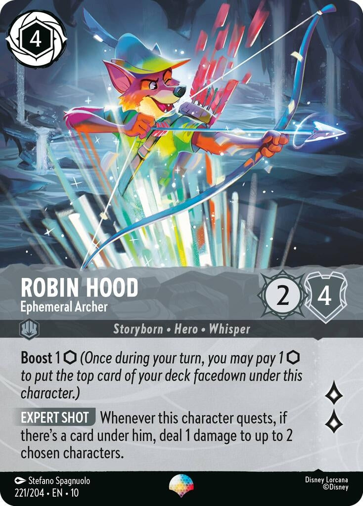 Image for Robin Hood - Ephemeral Archer (Epic) (221/204) (Whispers in the Well) (10) - Disney Lorcana