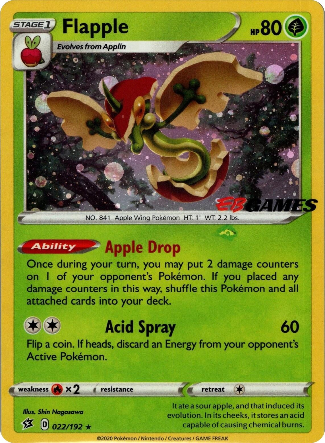 Image for Flapple - 022/192 (EB Games Exclusive APAC) (022/192) (Miscellaneous Cards & Products) (MCAP) - Pokemon
