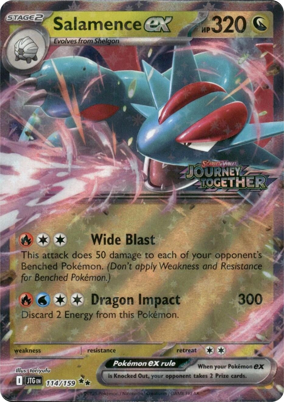 Image for Salamence ex - 114/159 (Journey Together Stamped) (114/159) (Miscellaneous Cards & Products) (MCAP) - Pokemon