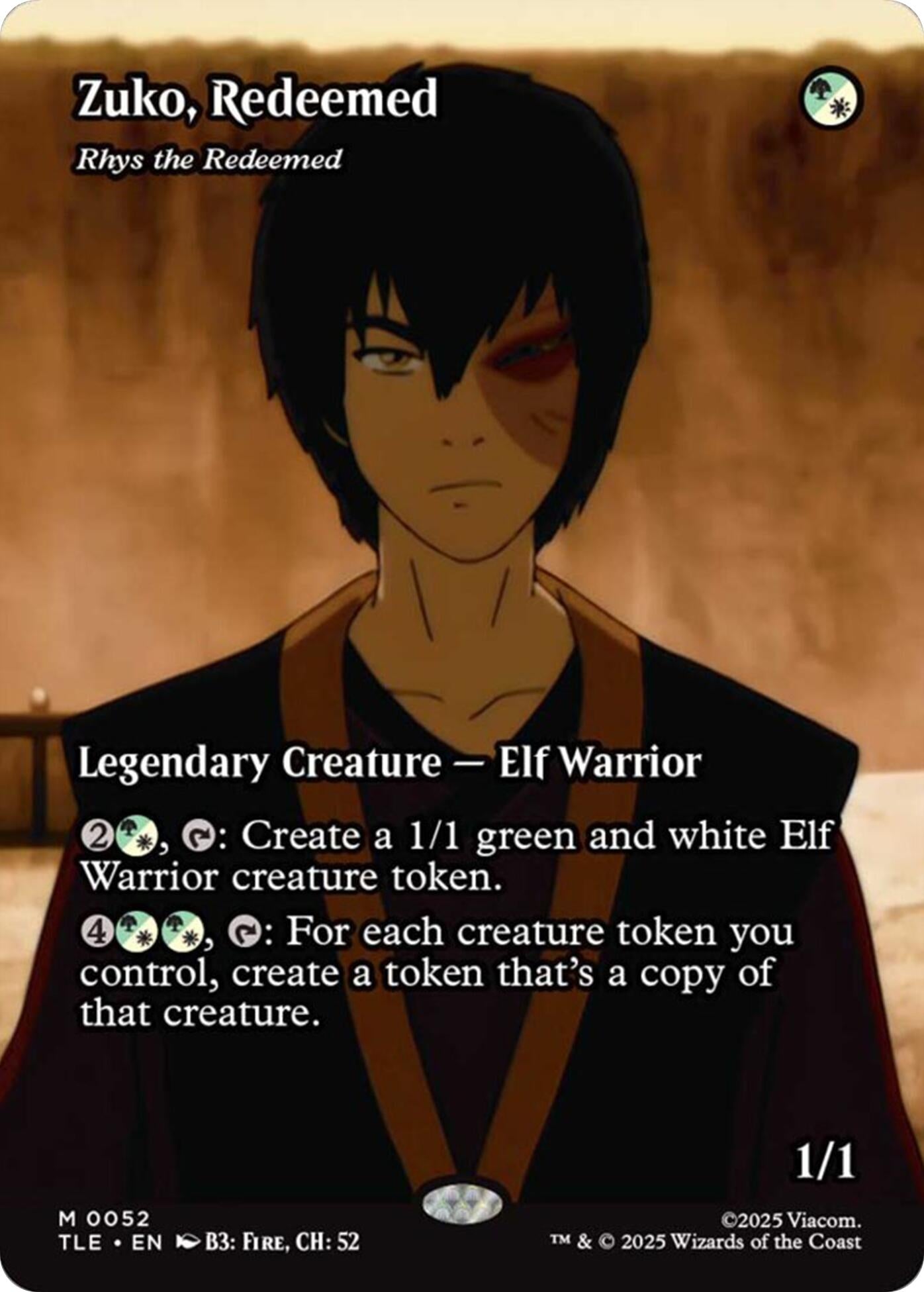 Zuko, Redeemed - Rhys the Redeemed (Borderless) (52) (Avatar: The Last Airbender: Eternal-Legal)