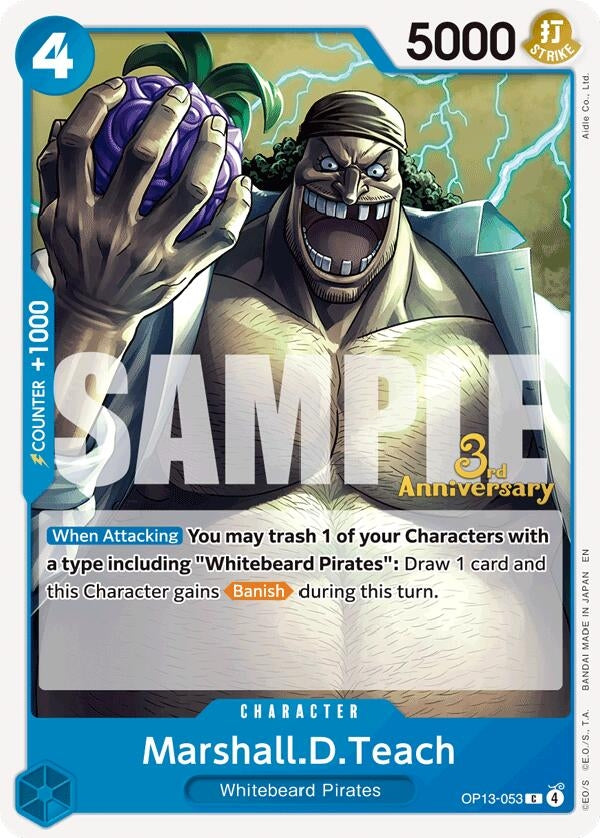 Image for Marshall.D.Teach (OP13-053) (Carrying On His Will: 3rd Anniversary Tournament Cards) (OP13 ANN) - One Piece Card Game