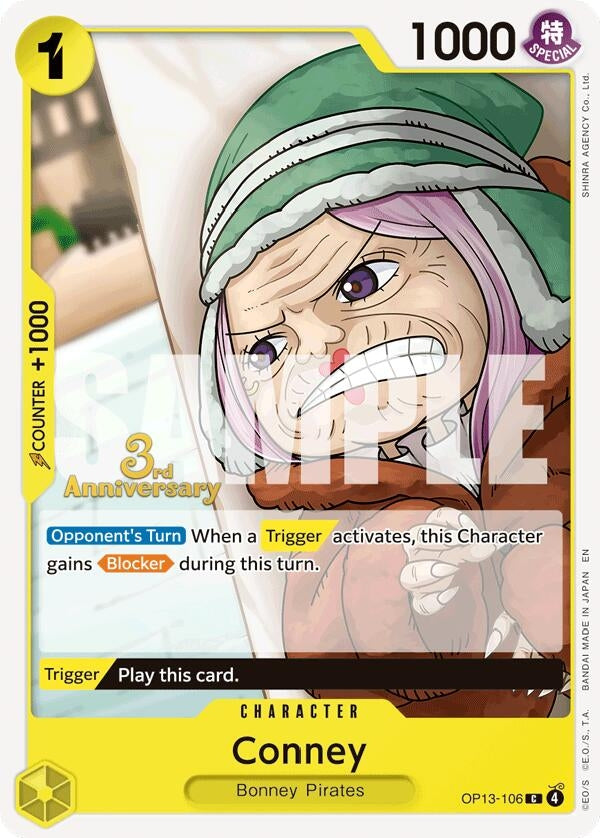 Image for Conney (OP13-106) (Carrying On His Will: 3rd Anniversary Tournament Cards) (OP13 ANN) - One Piece Card Game