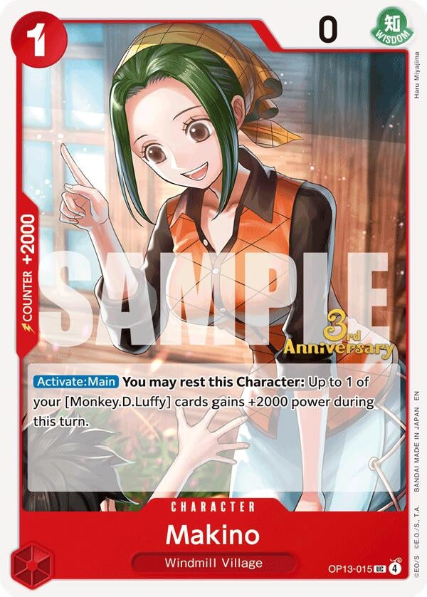 Image for Makino (OP13-015) (Carrying On His Will: 3rd Anniversary Tournament Cards) (OP13 ANN) - One Piece Card Game