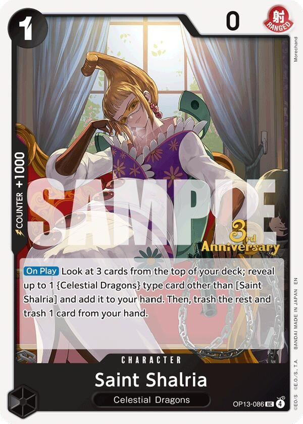Image for Saint Shalria (OP13-086) (Carrying On His Will: 3rd Anniversary Tournament Cards) (OP13 ANN) - One Piece Card Game