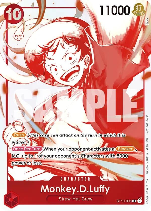 Image for Monkey.D.Luffy - ST10-006 (3rd Anniversary Treasure Campaign Pack) (ST10-006) (One Piece Promotion Cards) (OP-PR) - One Piece Card Game