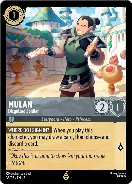 Image for Mulan - Disguised Soldier (38) (Disney Lorcana Promo Cards) (DLPC) - Disney Lorcana