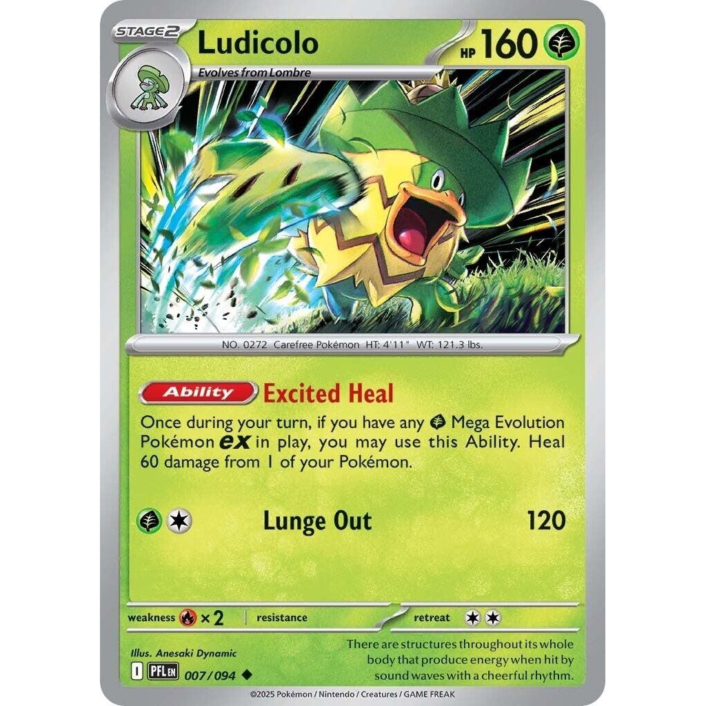 Image for Ludicolo (007/094) (ME02: Phantasmal Flames) - Pokemon