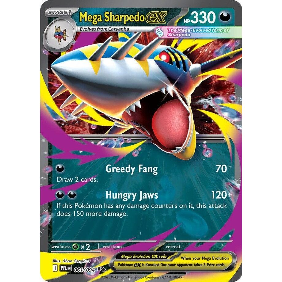 Image for Mega Sharpedo ex (061/094) (ME02: Phantasmal Flames) - Pokemon