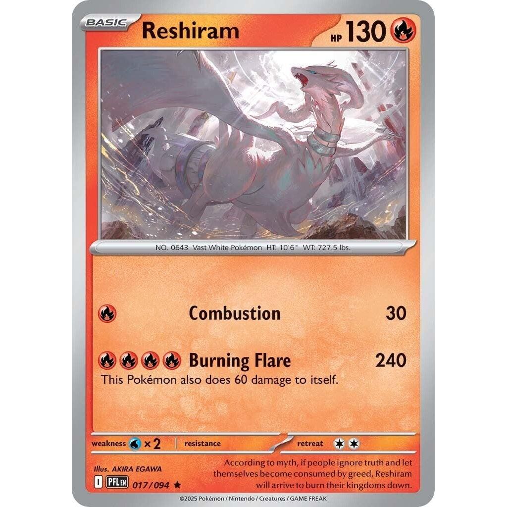 Image for Reshiram (017/094) (ME02: Phantasmal Flames) - Pokemon
