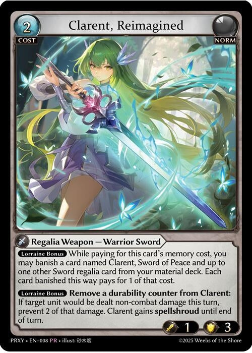 Image for Clarent, Reimagined (008) (Proxia's Vault) (PRXY) - Grand Archive TCG