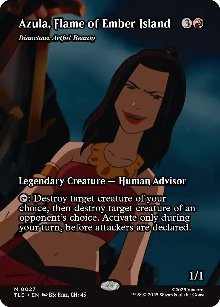 Azula, Flame of Ember Island - Diaochan, Artful Beauty (Borderless) (27) (Avatar: The Last Airbender: Eternal-Legal) - PokeBox USA