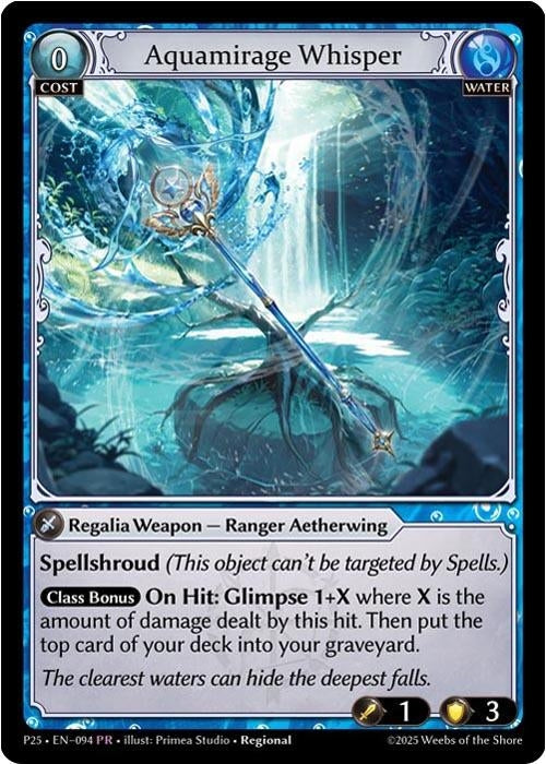 Image for Aquamirage Whisper (094) (Promotional Cards) (P) - Grand Archive TCG