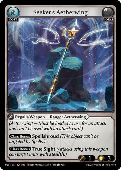 Image for Seeker's Aetherwing (126) (Promotional Cards) (P) - Grand Archive TCG